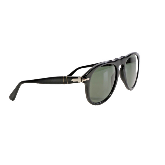 Persol PO0649 Black Green Sunglasses Unisex Classic Pilot Plastic Frame Italy - Picture 3 of 12